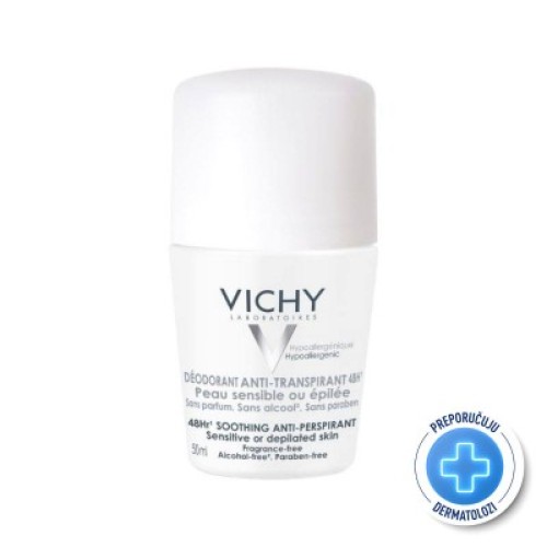 VICHY Deo Roll-on za regulaciju znojenja osjetljive kože 50 ml