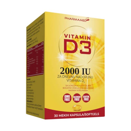 Pharmamed Vitamin D3 2000IU 30 mekih kapsula