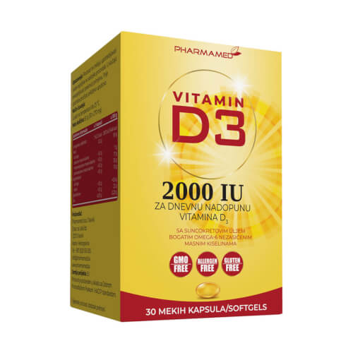 Pharmamed Vitamin D3 2000IU 30 mekih kapsula