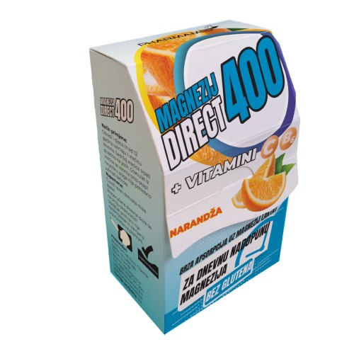 Magnezij 400 DIRECT narandža 20 vrećica