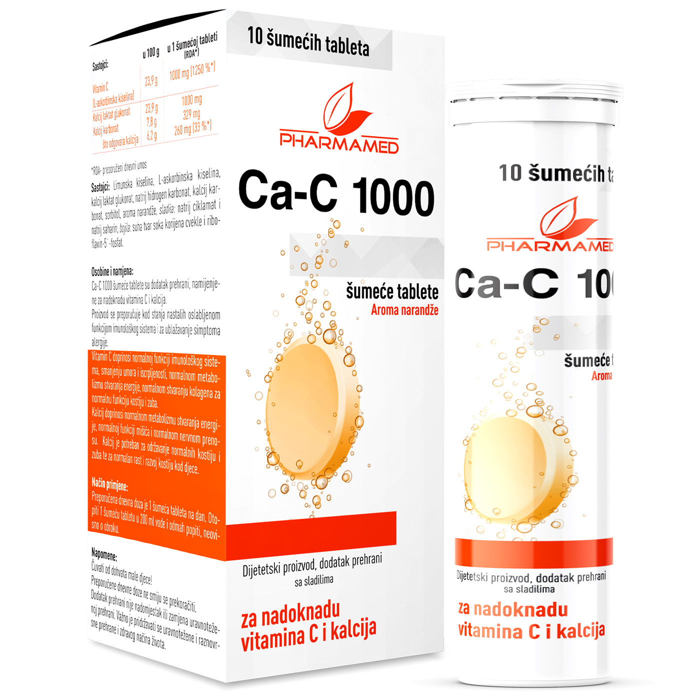 Pharmamed Ca-C 1000 šumeće tablete a10