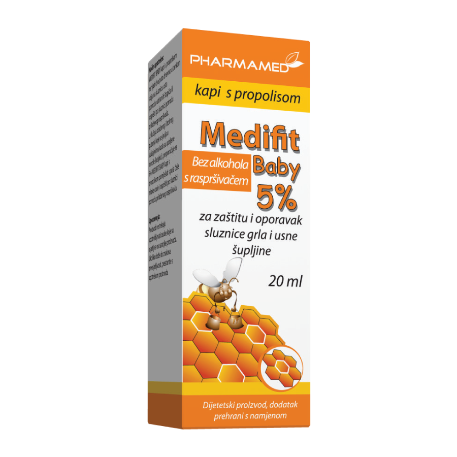 Pharmamed Medifit baby kapi s propolisom 5% 20 ml raspršivač