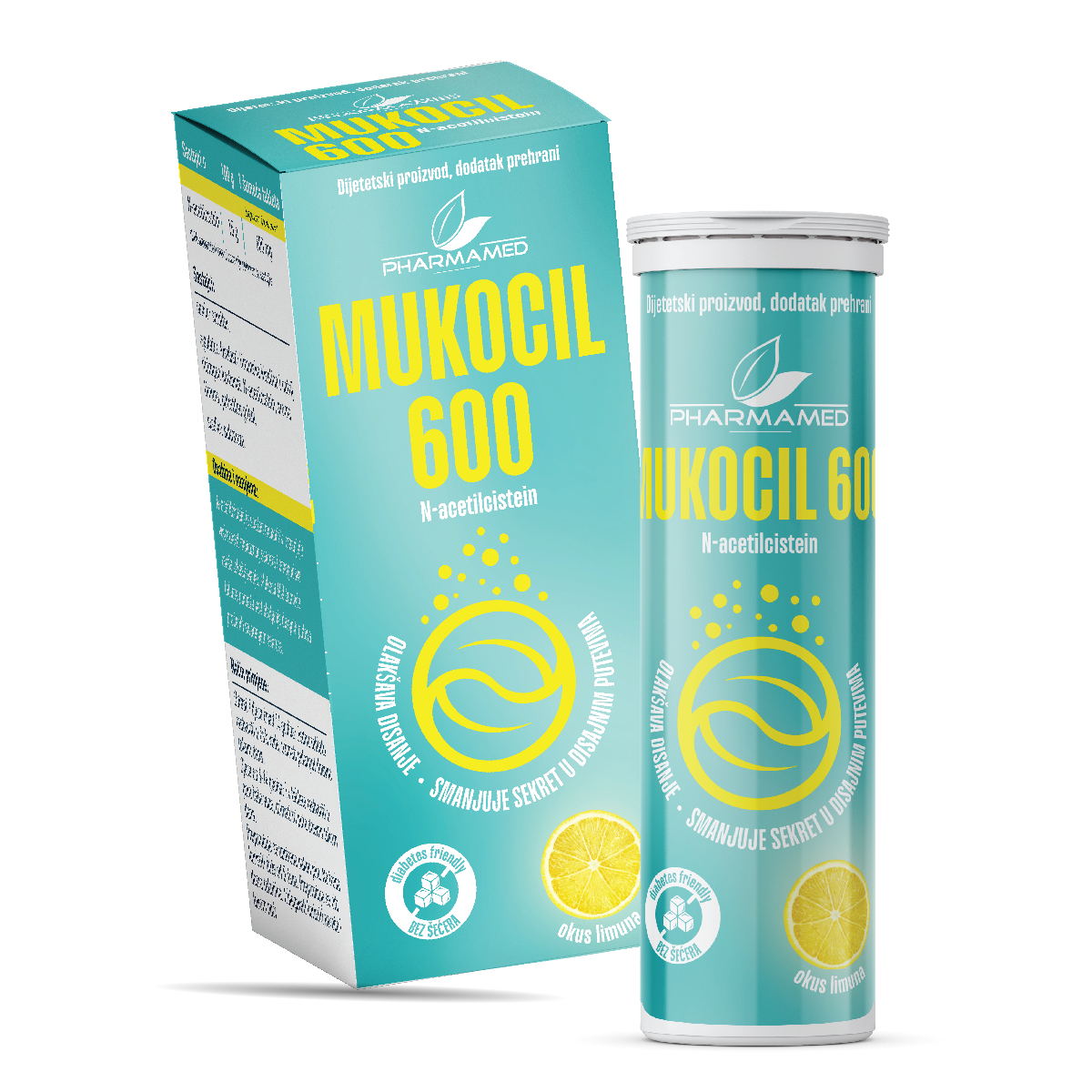 Pharmamed Mukocil 600 šumeće tablete a10