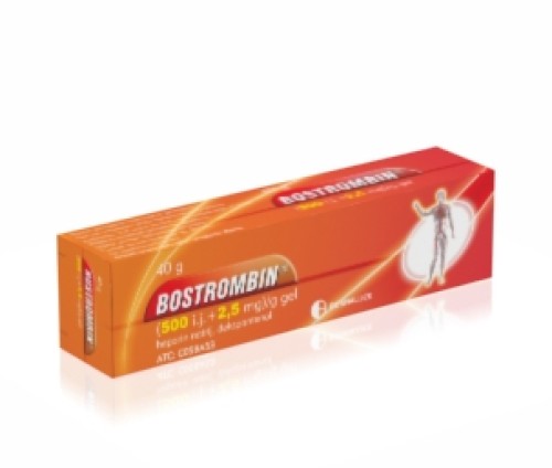 Bosnalijek BOSTROMBIN, gel, (500 i.j.+2,5 mg) / g  : heparin natrij + dekspantenol  - Bezreceptni lijek