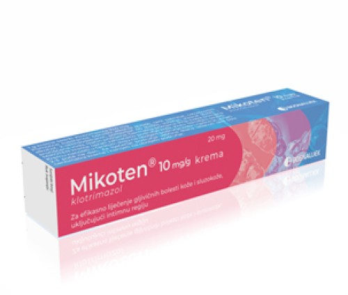 Bosnalijek MIKOTEN, krema, 10 mg/g 20g klotrimazol  Bezreceptni lijek