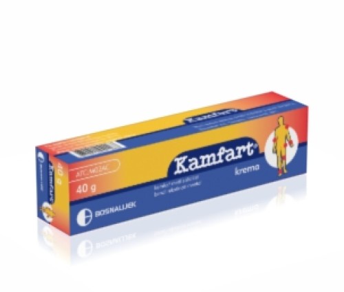 Bosnalijek KAMFART, krema, (20+10+10+10) mg/g  kamfor, metil salicilat, benzil  40g -- Bezreceptni lijek