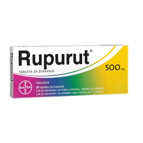 Rupurut 20 tableta za žvakanje hidrotalcit- Bezreceptni lijek