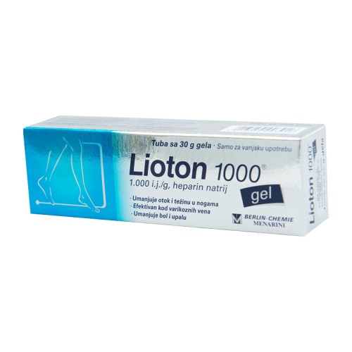 Berlin Chemie Lioton 1000 gel, 30 g heparin-natrij -Bezreceptni lijek