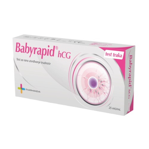 Pharmanova Babyrapid hCG test za trudnoću trakica 1 test trakica