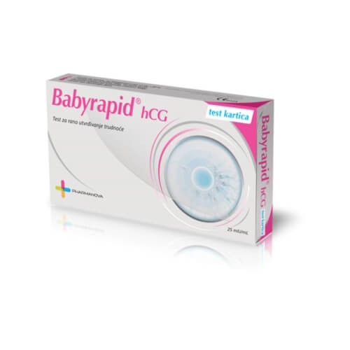 Pharmanova Babyrapid hCG test za trudnoću kartica 1 test