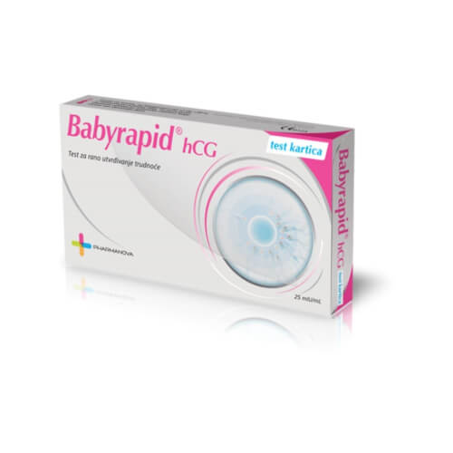 Pharmanova Babyrapid hCG test za trudnoću kartica 1 test