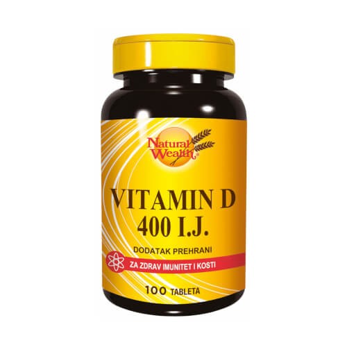 Natural Wealth Vitamin D 400 IU 100 tableta