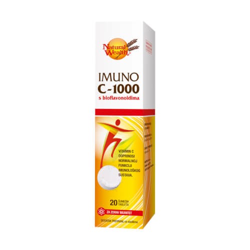 Natural Wealth Imuno C-1000 s bioflavonoidima 20 šumećih tableta