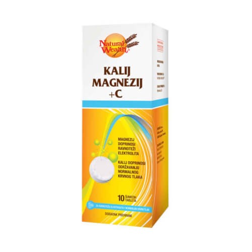 Natural Wealth Kalij Magnezij + Vitamin C 10 šumećih tableta