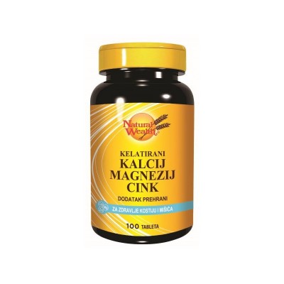 Natural Wealth Ca - Mg - Zn tbl. A100 kalcij+magnezij+cink