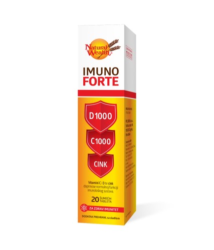Natural Wealth Imuno Forte D+C+cink šumeće tbl. a 20