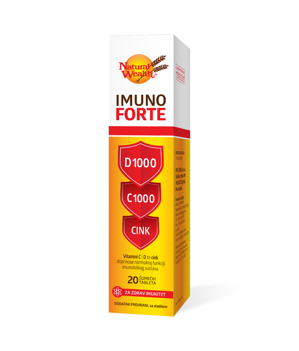 Natural Wealth Imuno Forte D+C+cink šumeće tbl. a 20