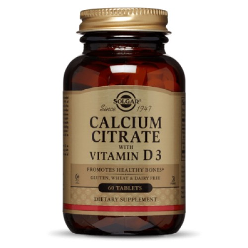 SOLGAR Kalcij citrat + vitamin D tbl. A60