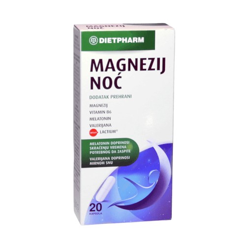 Dietpharm Magnezij Noć kapsule 20 kapsula