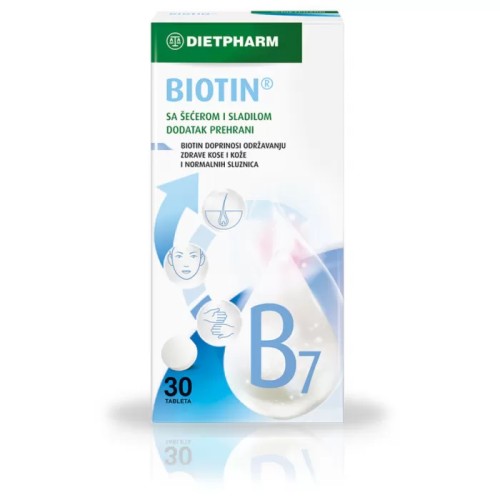 Dietpharm Biotin  B7 30 tableta  Koža, kosa i nokti