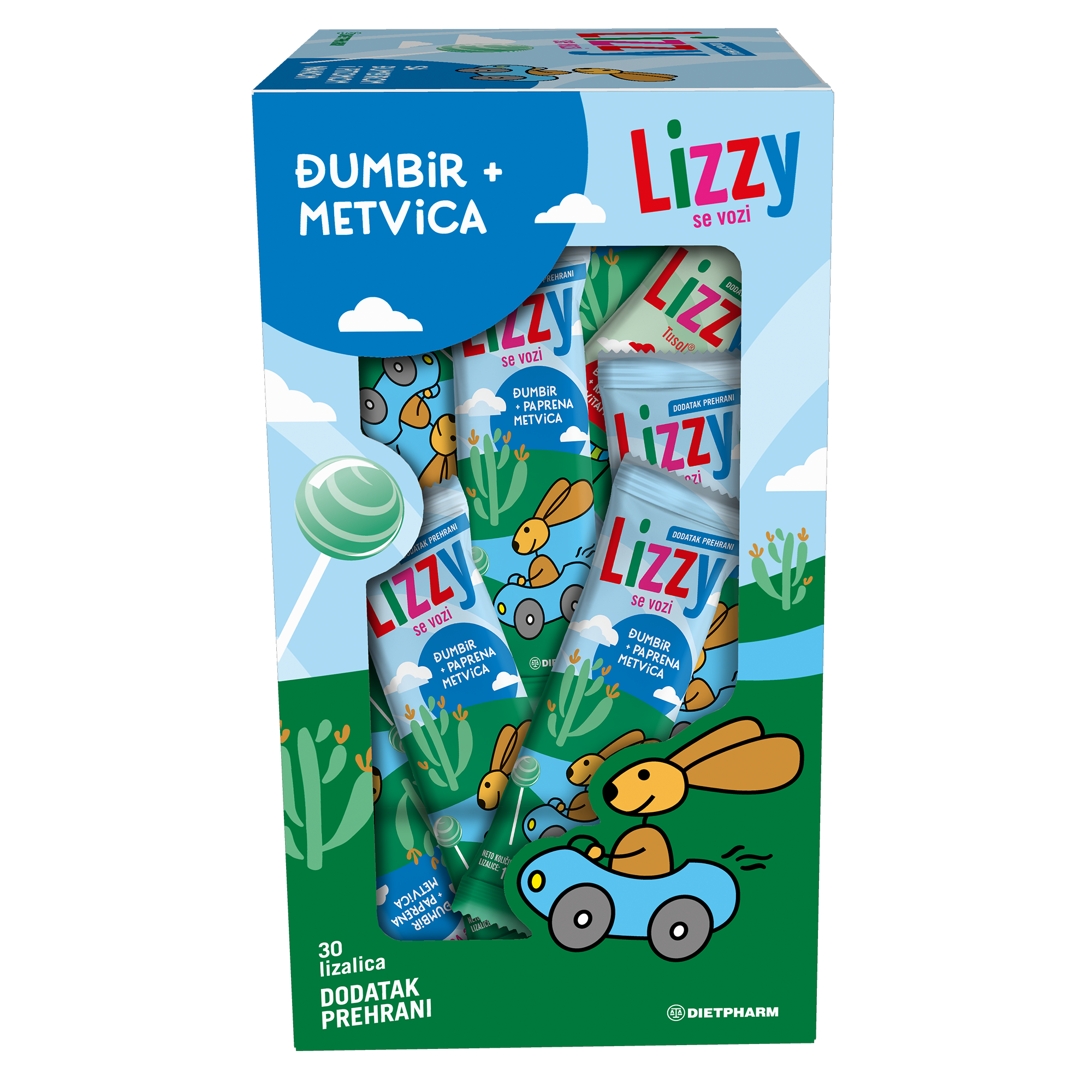 Dietpharm Lizzy se vozi lizalica a1 komad