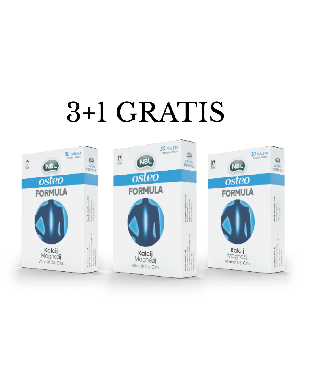 NBL Osteo Formula tablete 30 tableta 3+1 GRATIS